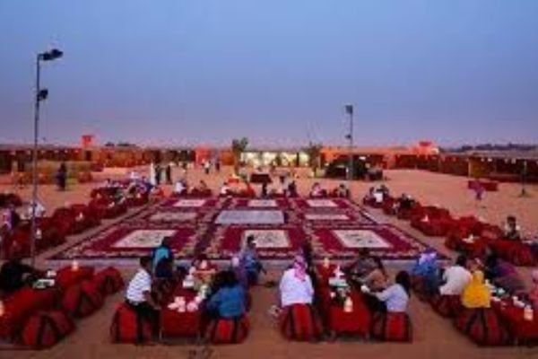Traditional evening performance in the desert